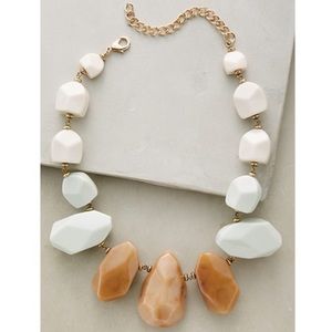 Anthropologie Lillia Colorblock Stone Necklace